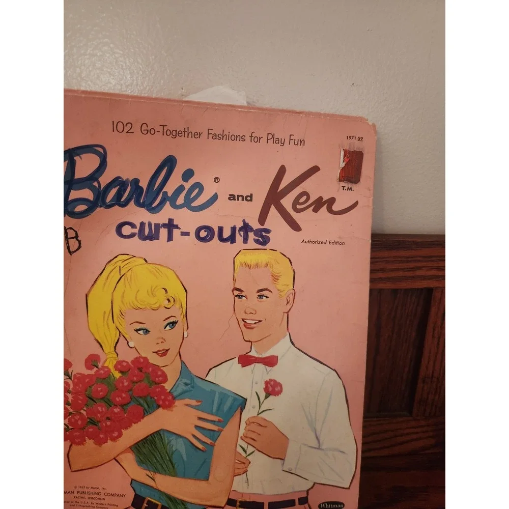 Barbie and Ken Cut-Outs Go Together Fashions Paper Doll Mattel‎ 1962